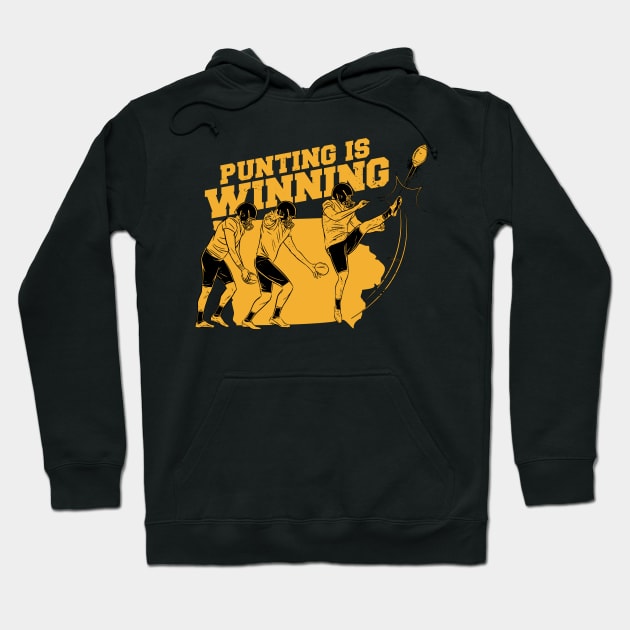 Punting Is Winning // Funny Football Punter Iowa Hoodie by SLAG_Creative